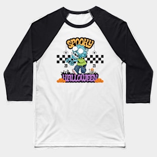 Zombie Spooky Halloween Baseball T-Shirt